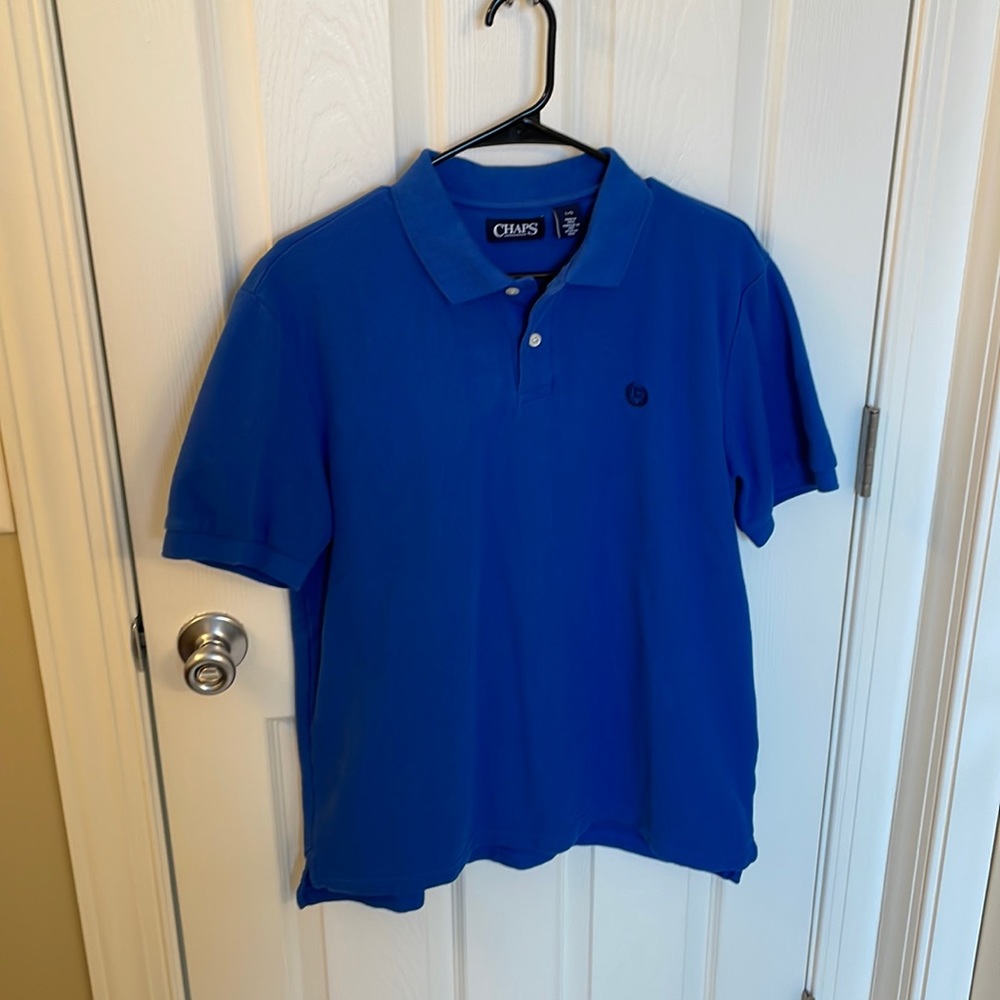 Blue golf shirt